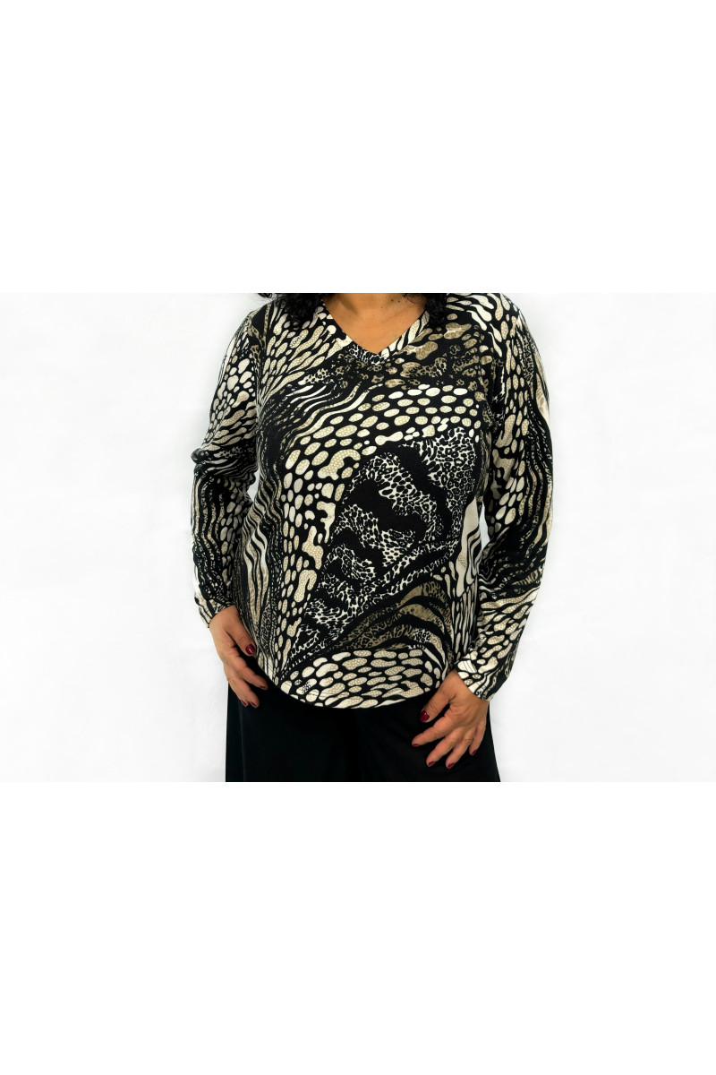 ANIMAL PRINT BLOUSE ✅