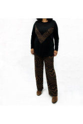 BLACK BROWN BLOUSE ✅