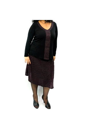 BLOUSE WITH BROCADE PATTERN ✅