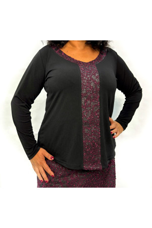 BLOUSE WITH BROCADE PATTERN ✅