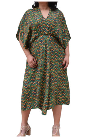 GREEN VISCOSE DRESS ✅