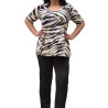ΚΟΝΤΗ ΜΠΛΟΥΖΑ ANIMAL PRINT ΜΕ ΠΡΑΣΙΝΕΣ ΠΙΝΕΛΙΕΣ