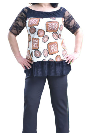 ΒΑΜΒΑΚΕΡΗ ΜΠΛΟΥΖΑ ΜΕ ΔΑΝΤΕΛΑ  ✅