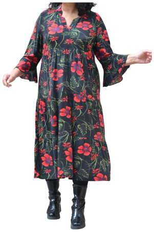 RED FLOWER DRESS ✅