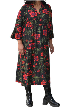 RED FLOWER DRESS ✅