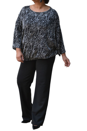 BLACK/SILVER BLOUSE ✅