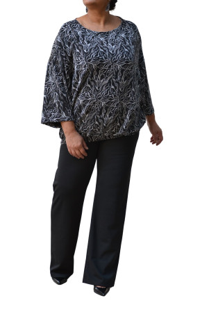 BLACK/SILVER BLOUSE ✅