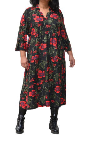 RED FLOWER DRESS ✅