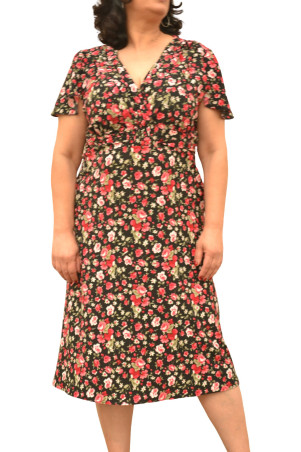 NECKLINE FLORAL DRESS ✅
