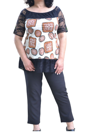 ΒΑΜΒΑΚΕΡΗ ΜΠΛΟΥΖΑ ΜΕ ΔΑΝΤΕΛΑ  ✅