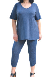 DENIM-STYLE BLOUSE ✅