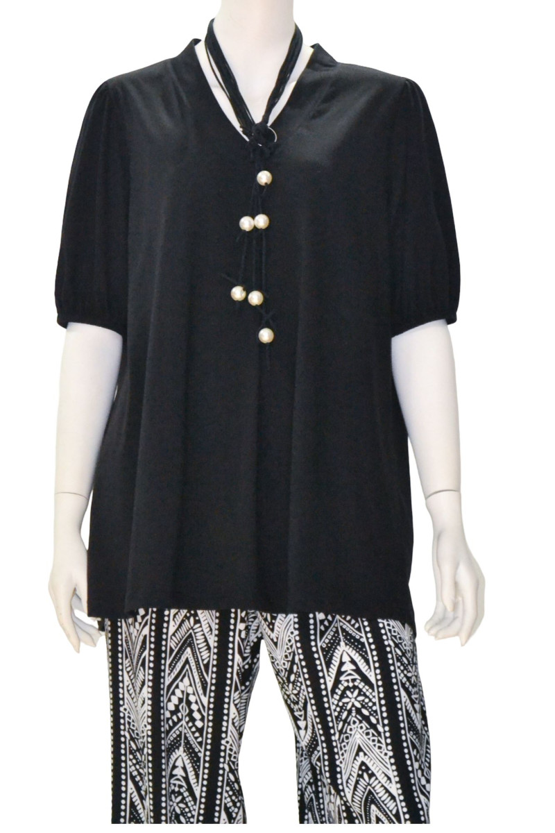 BLACK COTTON BLOUSE ✅