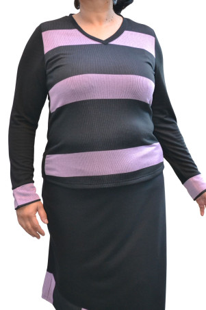 BLACK & LILAC BLOUSE ✅