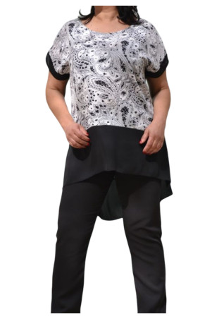 BLACK AND WHITE BLOUSE ✅