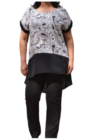 BLACK AND WHITE BLOUSE ✅