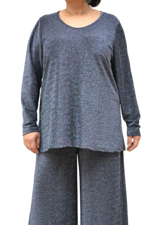 BLUE SHINY BLOUSE ✅