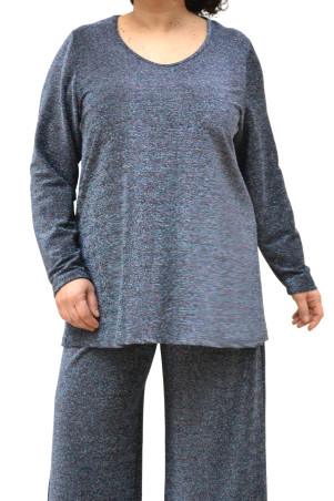 BLUE SHINY BLOUSE ✅