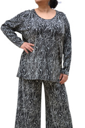 SILVER/BLACK BLOUSE ✅