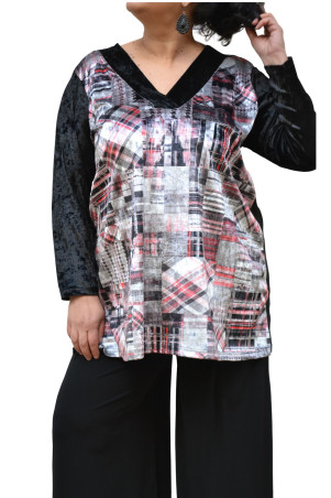 ΚΟΚΚΙΝΗ ΒΕΛΟΥΔΙΝΗ ΜΠΛΟΥΖΑ ✅