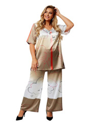 BEIGE CORAl BLOUSE ✅