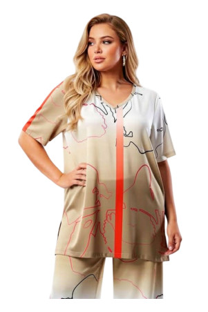 BEIGE CORAl BLOUSE ✅