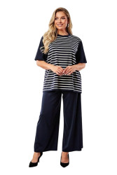 BLUE BLOUSE WITH STRIPES ✅