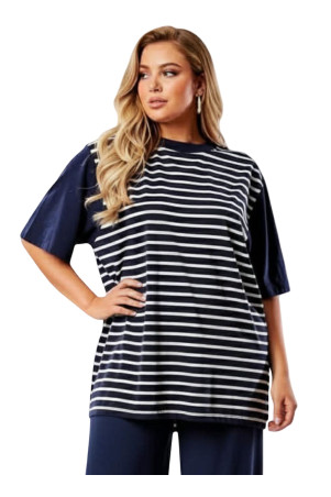 BLUE BLOUSE WITH STRIPES ✅