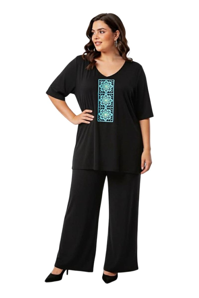 TURQUOISE DESIGN BLOUSE✅