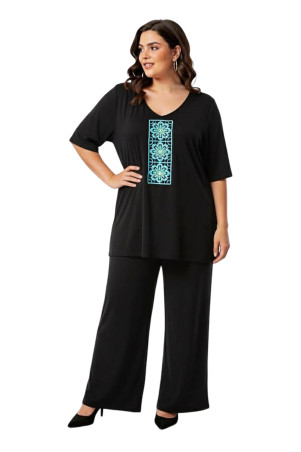 TURQUOISE DESIGN BLOUSE✅