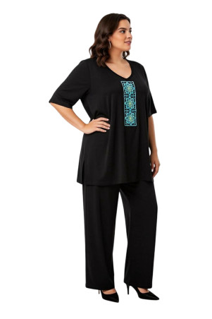 TURQUOISE DESIGN BLOUSE✅