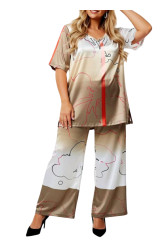 BEIGE CORAl BLOUSE ✅