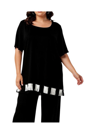 BLACK VISCOSE BLOUSE ✅