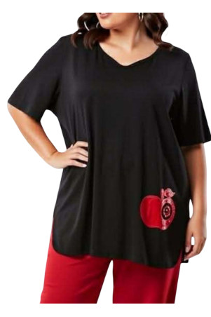 BLOUSE APPLE MOTIF ✅