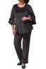 velvet brown blouse with threee quarter sleeves elastic for plus sizes women