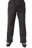 Comfortable brown velvet trousers with elastic waist - plus size