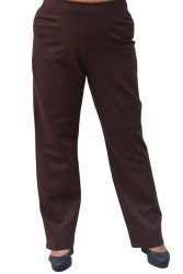 Winter Elastic Waist Trousers Plus Size Brown Black Burgundy