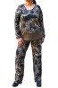 Printed Mohair Elastic Wide-Leg Pants – Green & Brown
