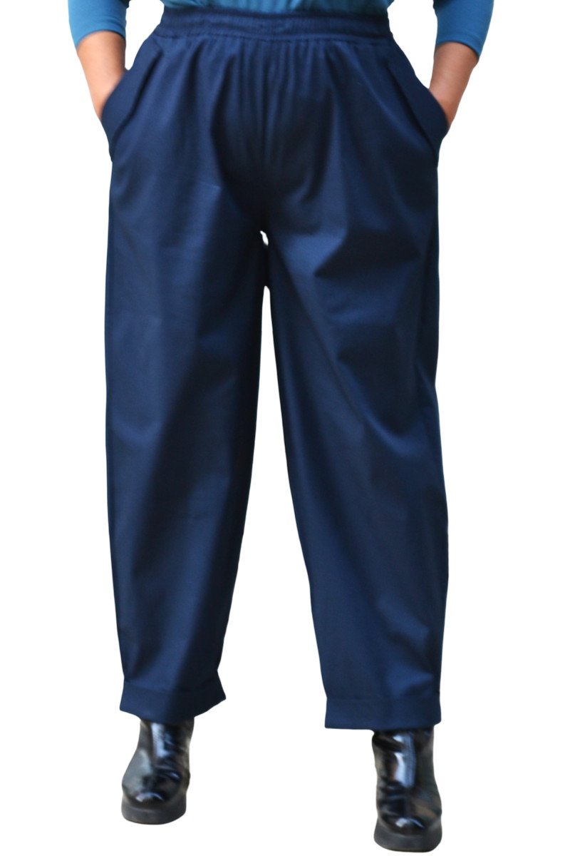 Plus Size Cotton Wide-Leg Pants – Comfort & Style