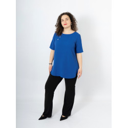 Κρεπ Μπλούζα Plus Size –...